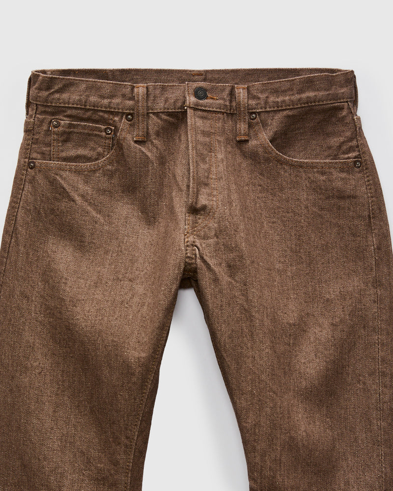 BR-14oz-005 "Sulfur Brown" 14oz Slub Selvedge Denim - Slim Straight Fit