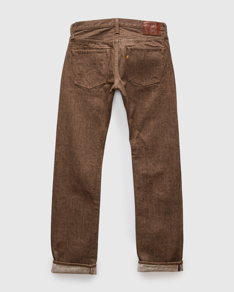 BR-14oz-005 "Sulfur Brown" 14oz Slub Selvedge Denim - Slim Straight Fit