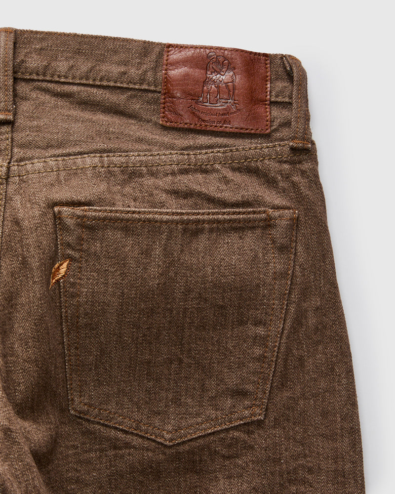 BR-14oz-005 "Sulfur Brown" 14oz Slub Selvedge Denim - Slim Straight Fit