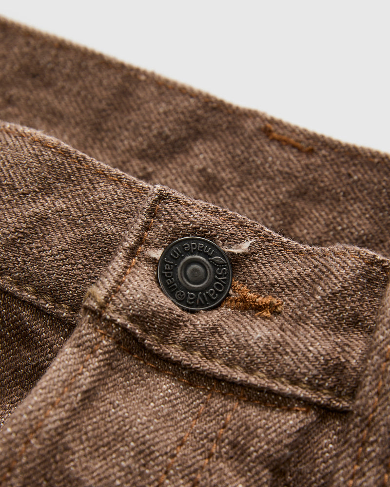 BR-14oz-005 "Sulfur Brown" 14oz Slub Selvedge Denim - Slim Straight Fit