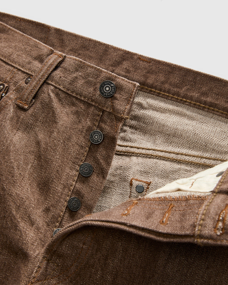 BR-14oz-019 "Sulfur Brown" 14oz Slub Selvedge Denim - Relaxed Tapered Fit