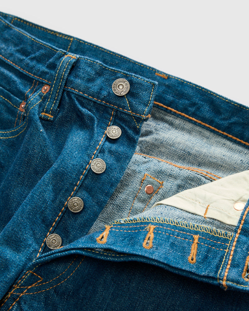 GRE-003 14oz Rinsed Selvedge Denim - Regular Straight Fit