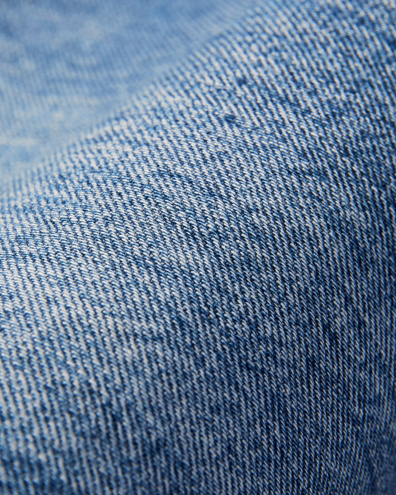 "Natural Used Indigo" 14oz Washed Selvedge Denim - Relaxed Tapered Fit