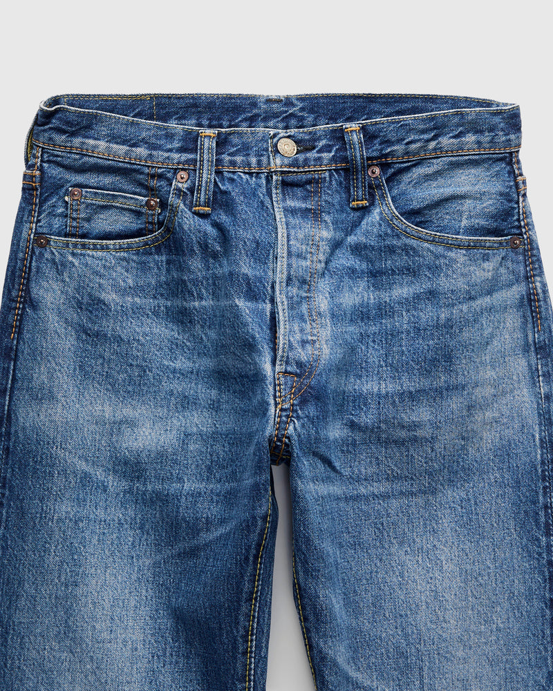 "Natural Used Indigo" 14oz Washed Selvedge Denim - Regular Straight Fit