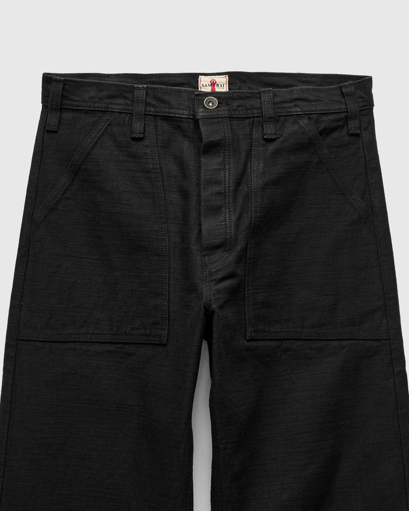 SJ52BK 15oz Heavyweight Selvedge Baker Pants in Black