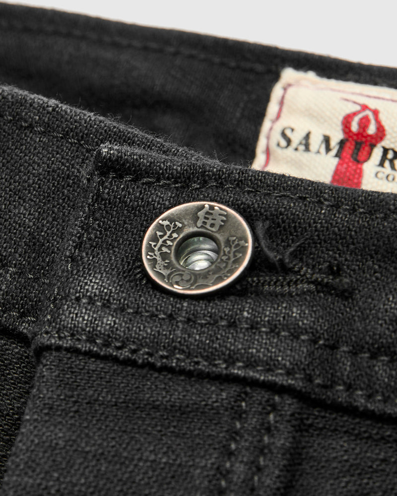 SJ52BK 15oz Heavyweight Selvedge Baker Pants in Black