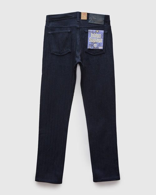 "Indigo Sugiaya" 12oz Herringbone Dobby Twill - Weird Guy Fit