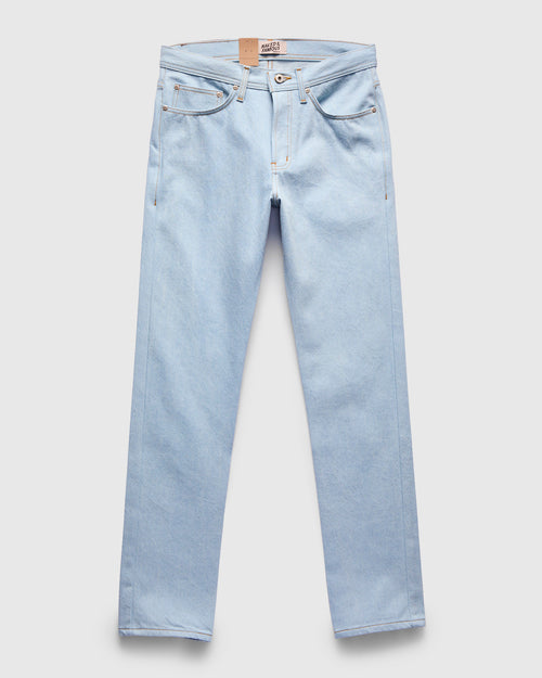 "Secret Agent" 14oz Bleach Blue Denim - Weird Guy Fit