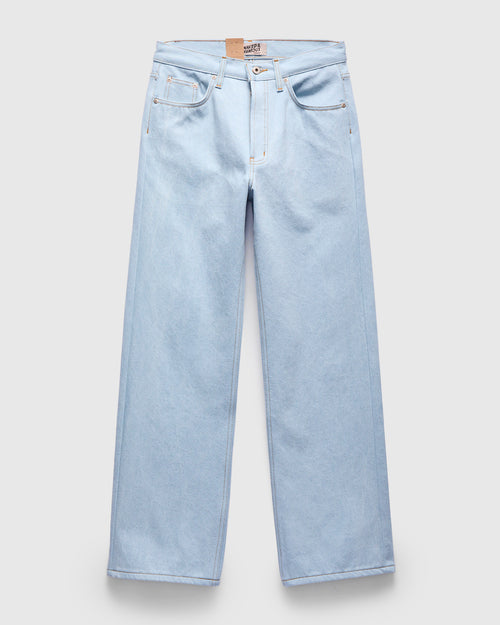 "Secret Agent" 14oz Bleach Blue Denim - Strong Guy Fit