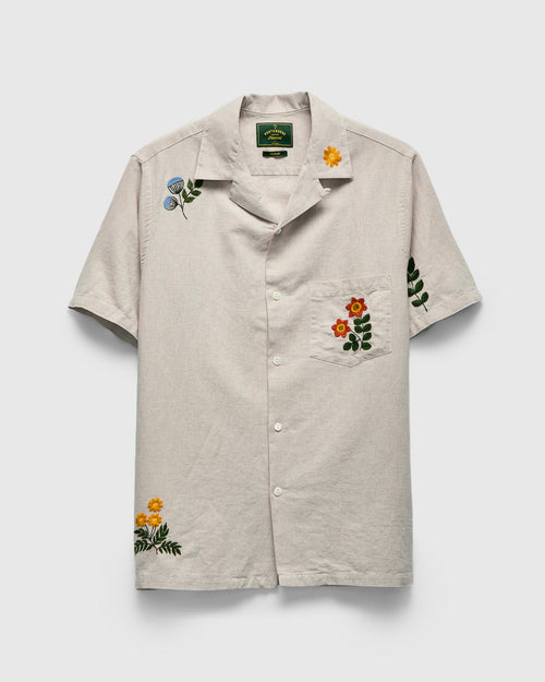 Spring Embroidery Shirt in Ecru