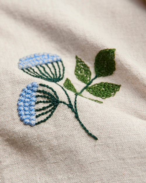 Spring Embroidery Shirt in Ecru
