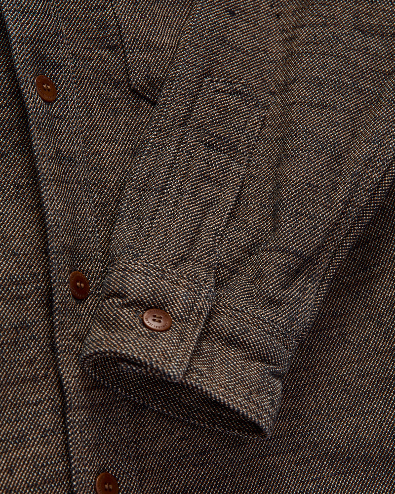 Elemental Flannel Workshirt in Brown Black
