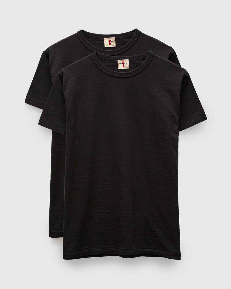 2-Pack Tube Knit Tee in Black