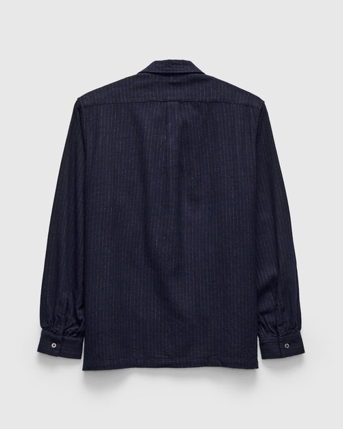 OR-5122 Striped Work Shirt in Navy