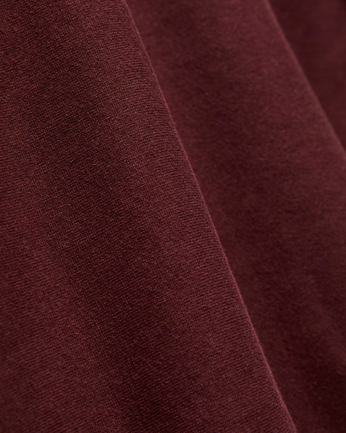 483 Reverse Weave Loopwheel Crewneck in Bordeaux