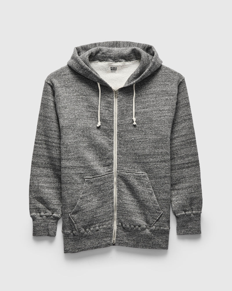 Tsuriami Loopwheel Zip Hoodie in Heather Charcoal