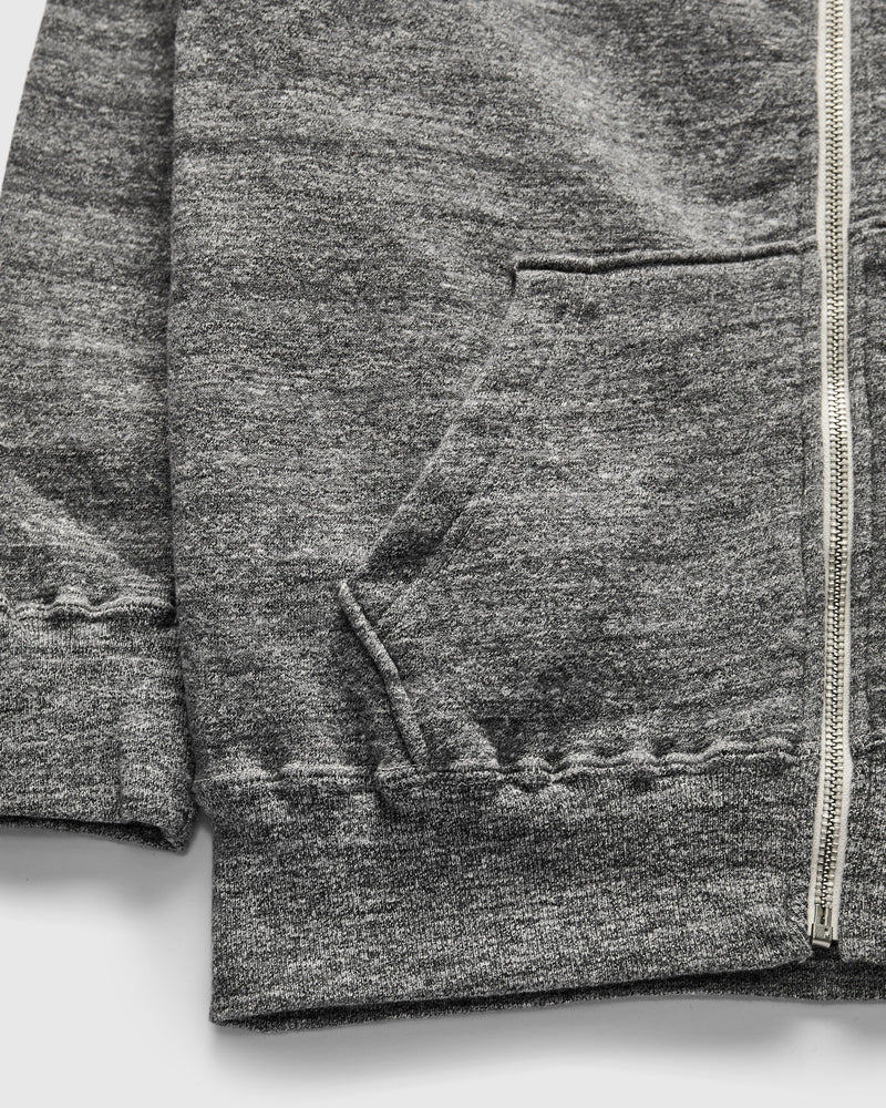 Tsuriami Loopwheel Zip Hoodie in Heather Charcoal