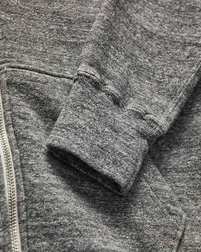 Tsuriami Loopwheel Zip Hoodie in Heather Charcoal