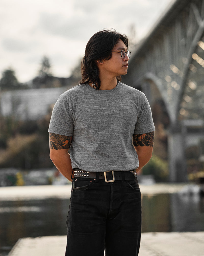 Athletic Loopwheel T-Shirt in Heather Grey