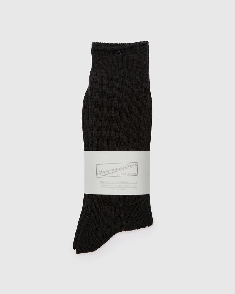 Bold Rib Crew in Black