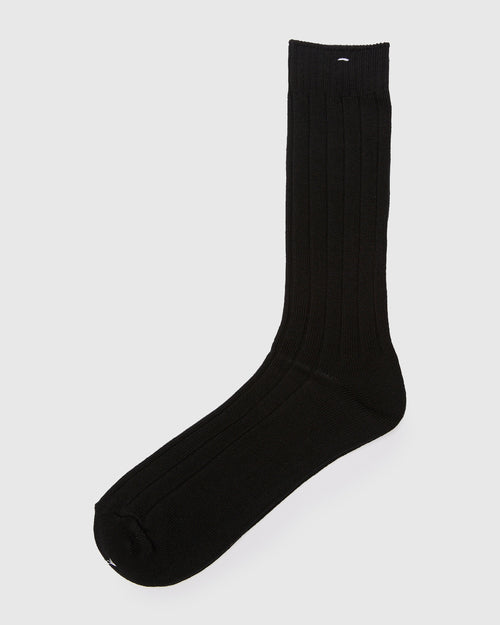 Bold Rib Crew in Black