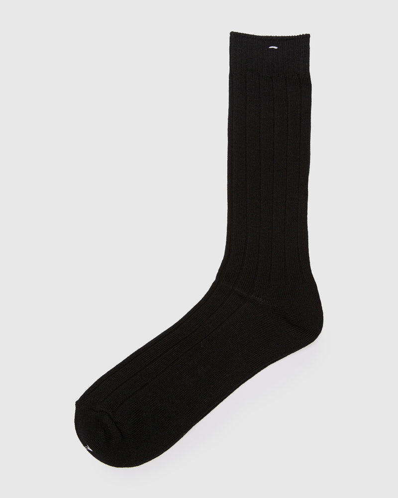 Bold Rib Crew in Black