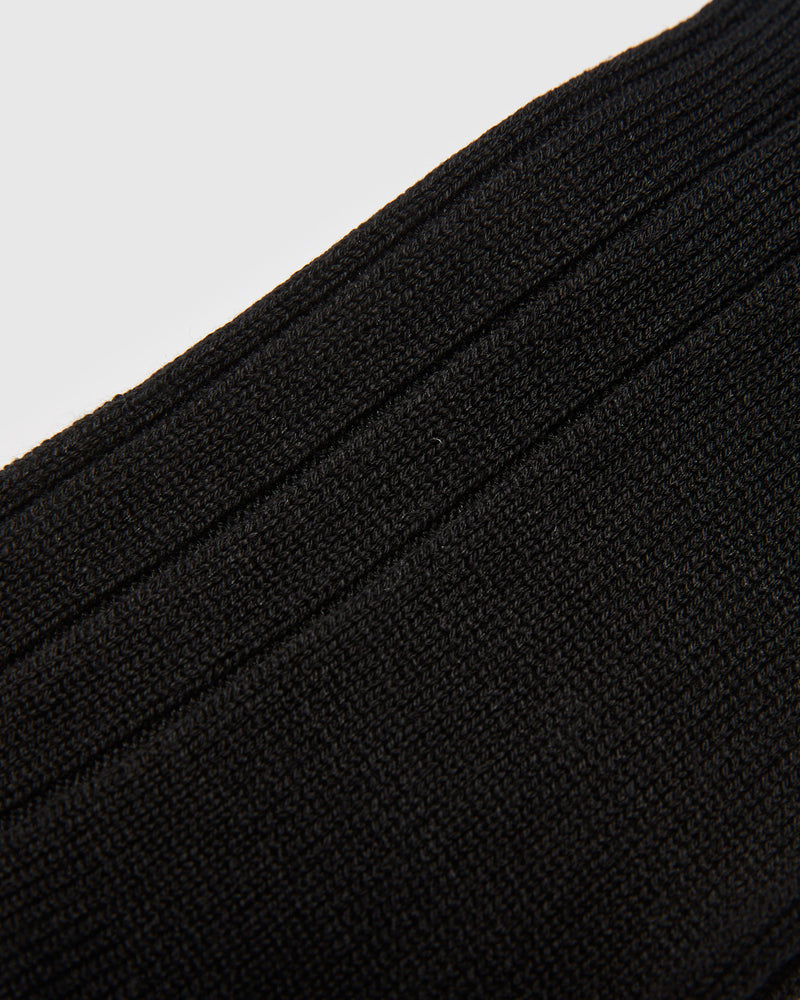 Bold Rib Crew in Black