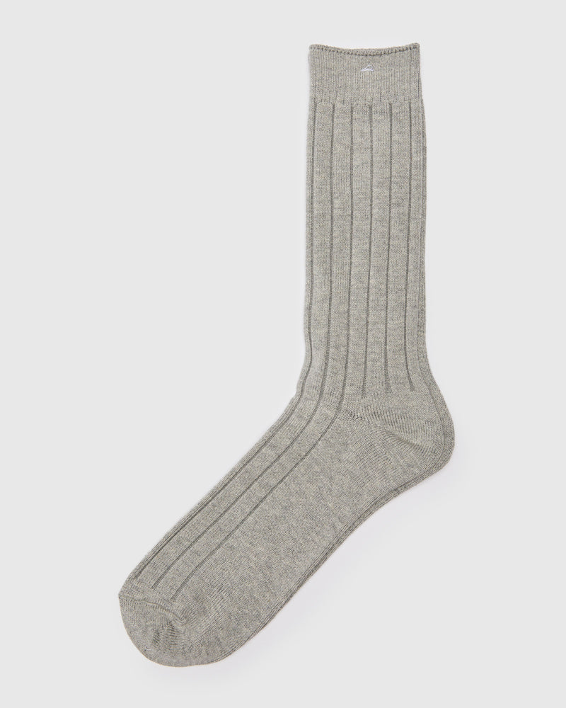 Bold Rib Crew in Grey
