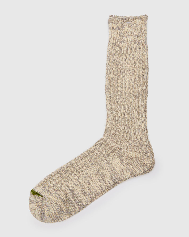 "Go Hemp" Organic Cotton Crew Sock in Melange Grey