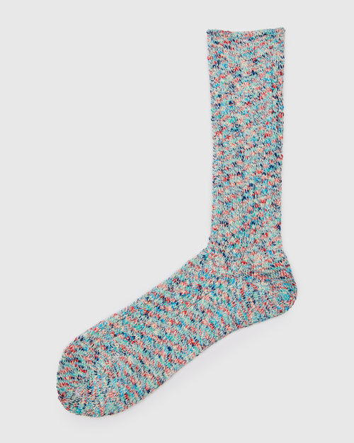 Homespun Yarn Crew Sock in Coral Reef
