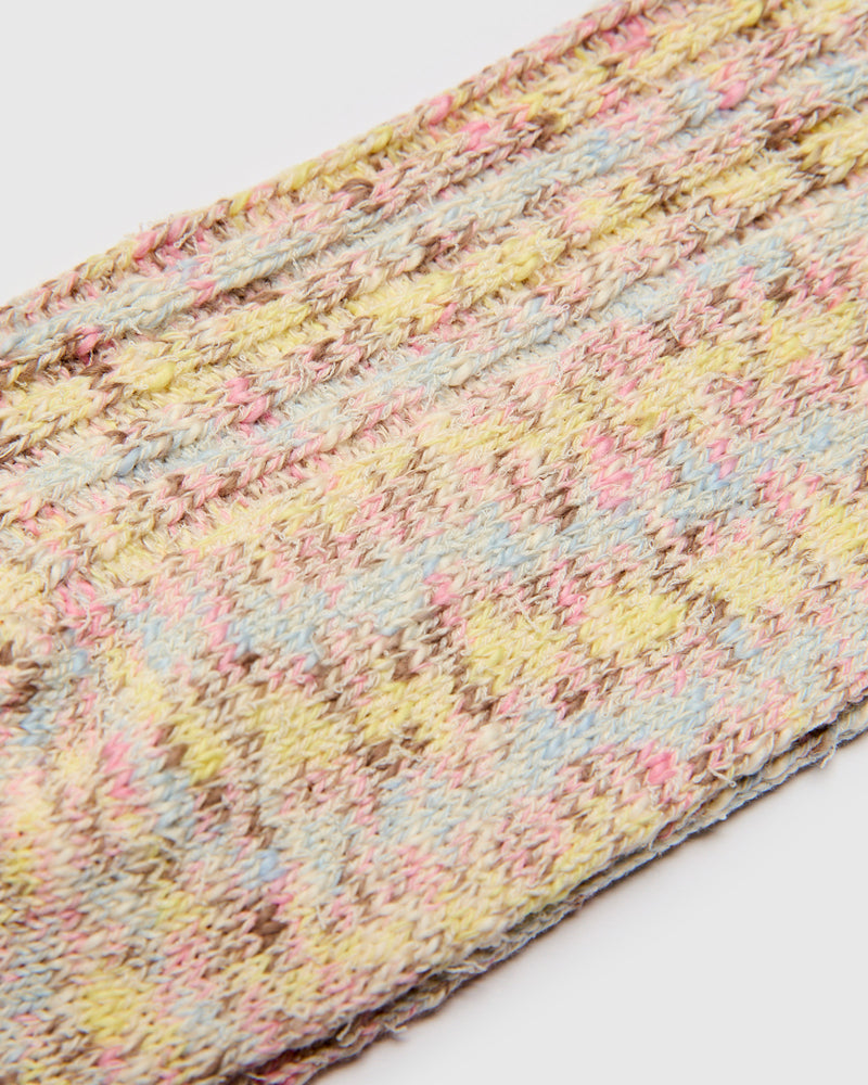 Homespun Yarn Crew Sock in Ice Cream