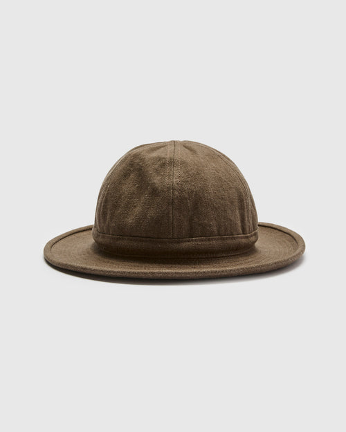 MIL Hat in Brown Denim