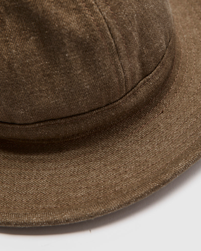MIL Hat in Brown Denim
