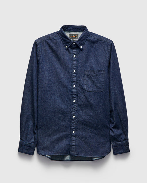Denim Button-Down Shirt in Indigo