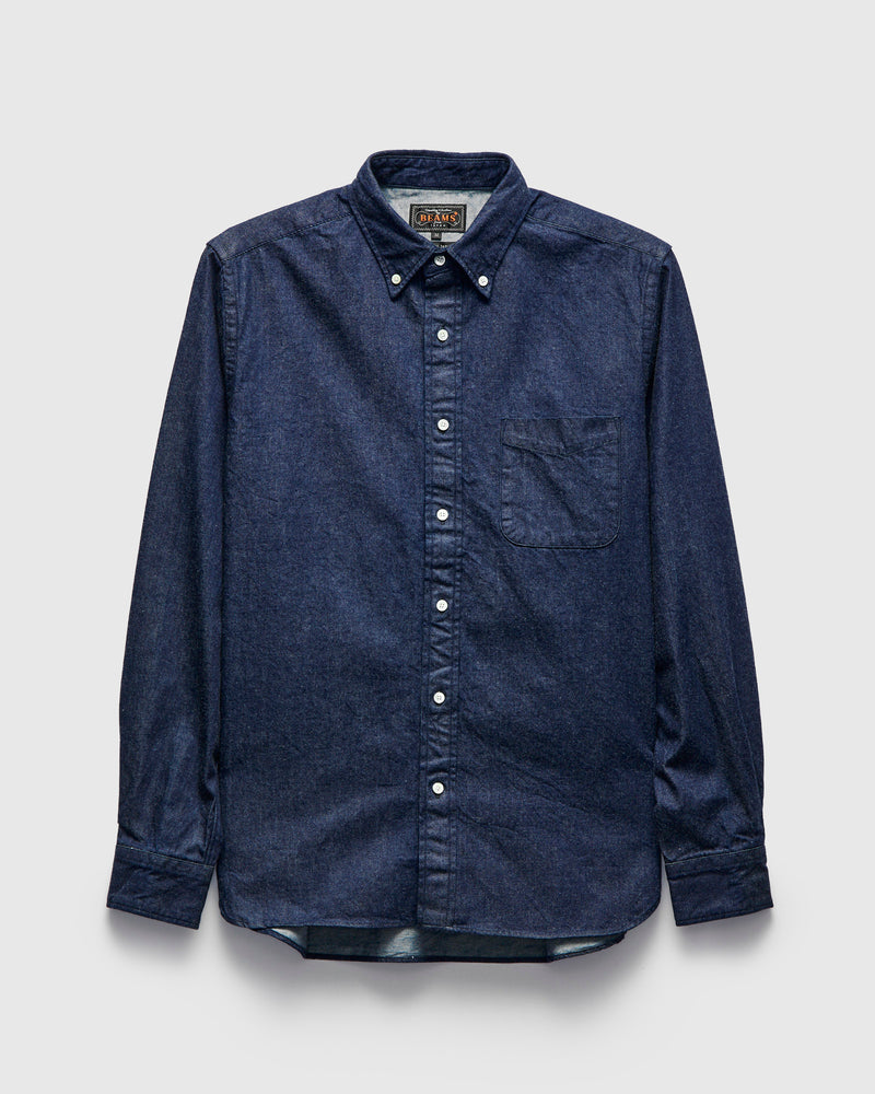 Denim Button-Down Shirt in Indigo