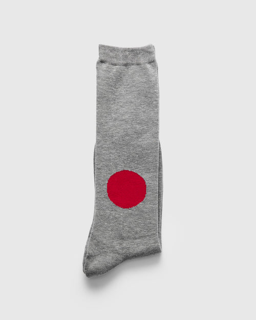Japanese Flag Socks in Charcoal