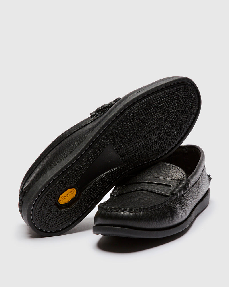Beefroll Penny Loafer in Black Grizzly