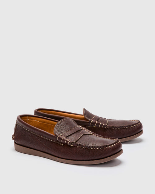 Beefroll Penny Loafer in Chocolate Grizzly