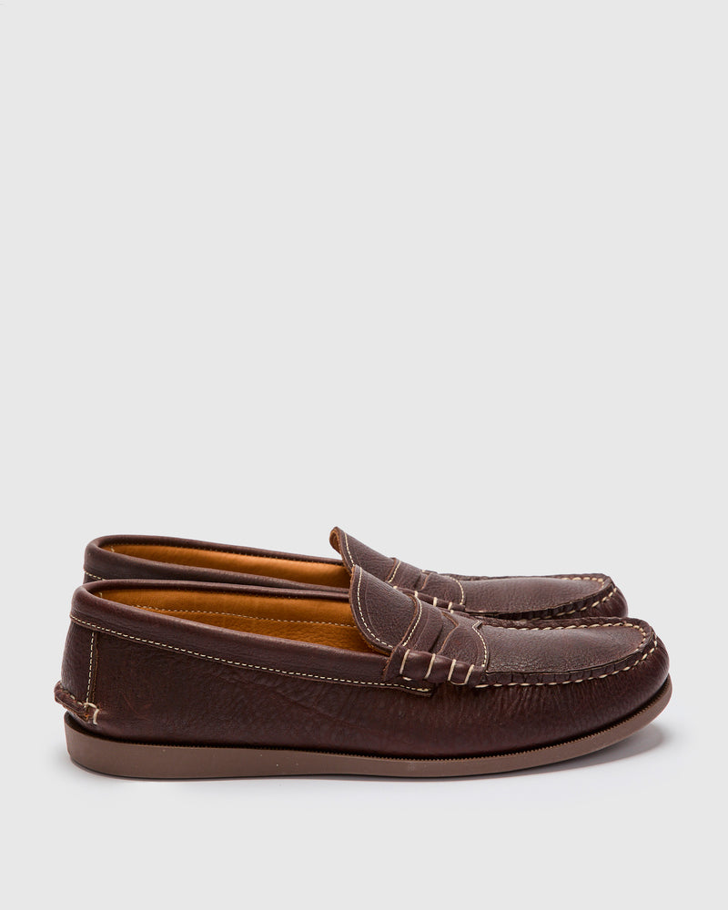 Beefroll Penny Loafer in Chocolate Grizzly