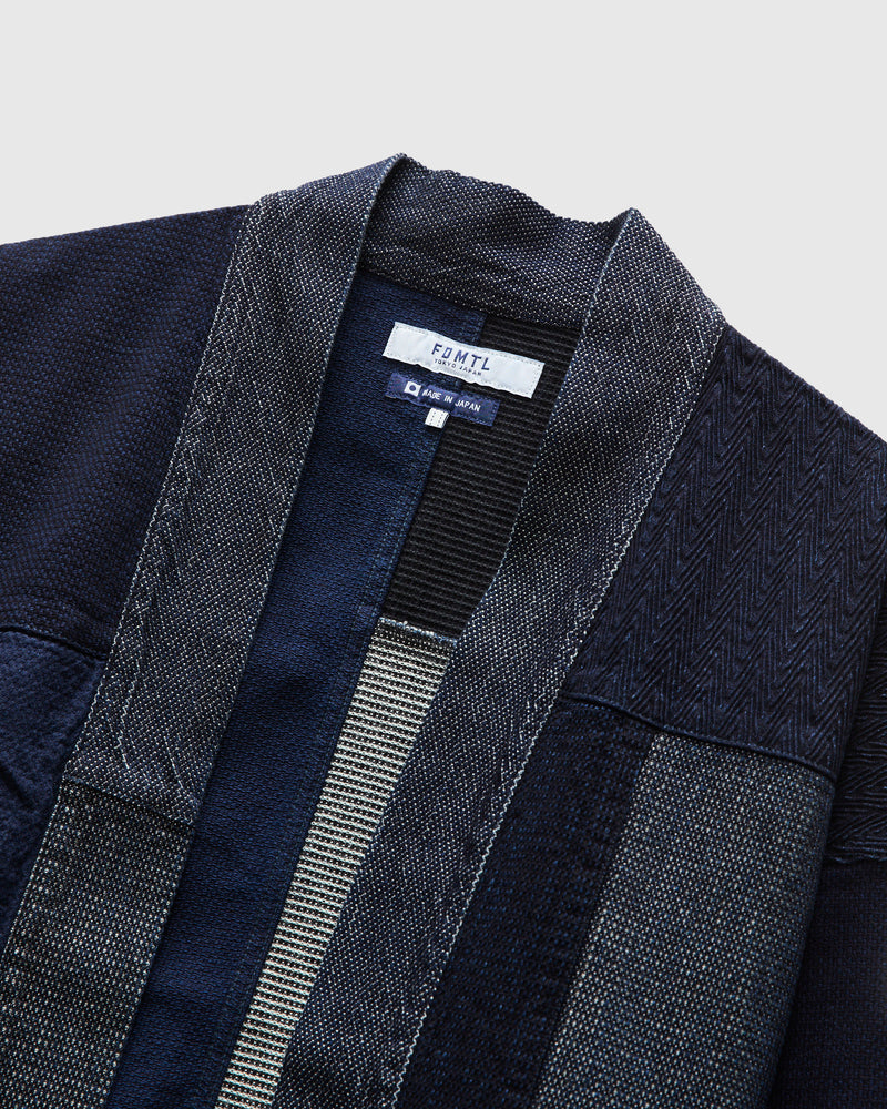 Patchwork Haori Jacket in Indigo Rinse