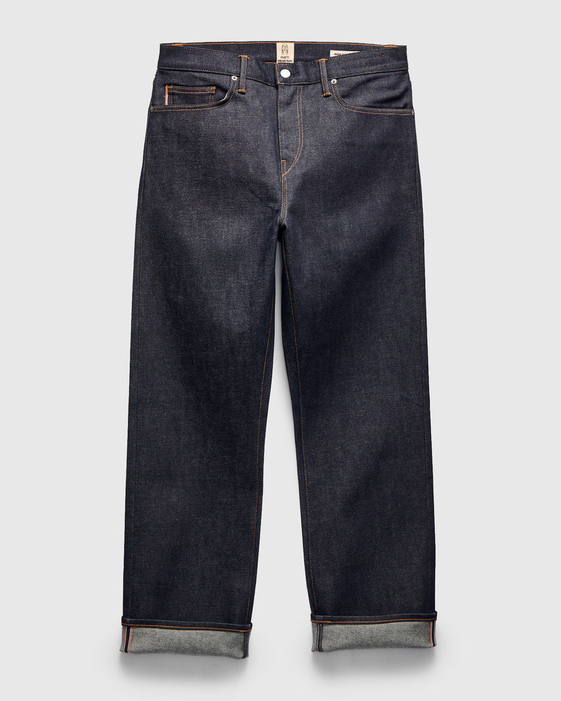 14oz Stretch Selvedge Denim - Pail Loose Straight