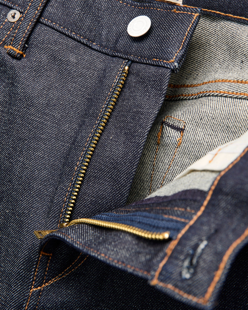 14oz Stretch Selvedge Denim - Pail Loose Straight
