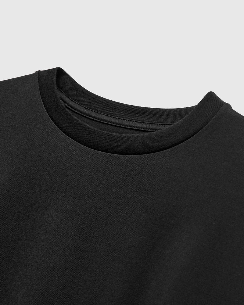 Suvin Cotton Suede Tenjiku S/S Tee in Black