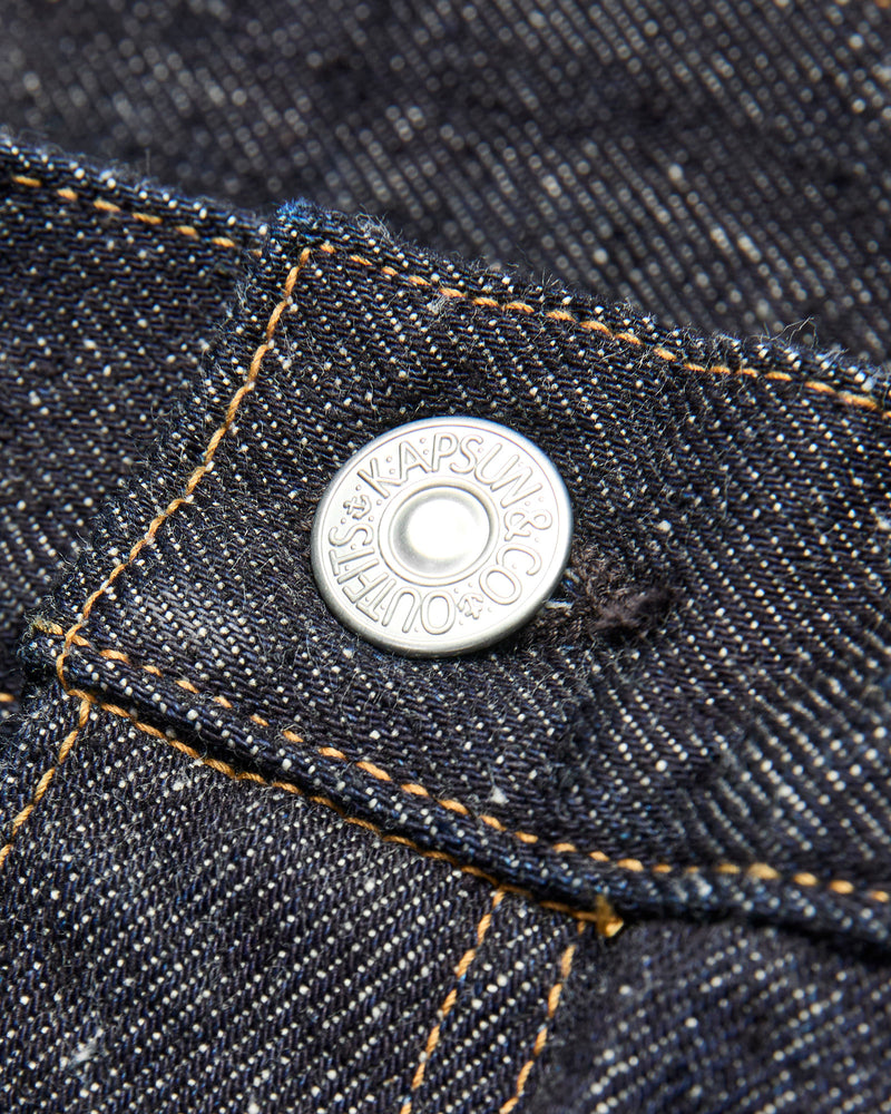5P Zipper Front Denim Pants in Indigo One Wash