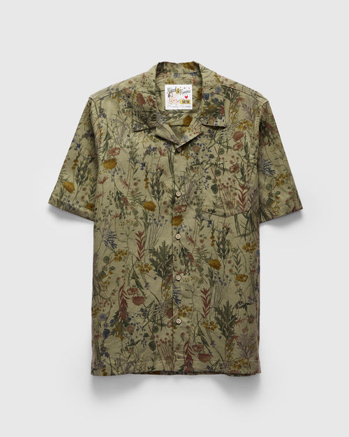 "Flowers Painting" Aloha Shirt in Earth