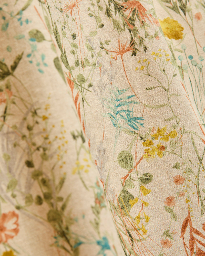 "Flowers Painting" Aloha Shirt in Natural
