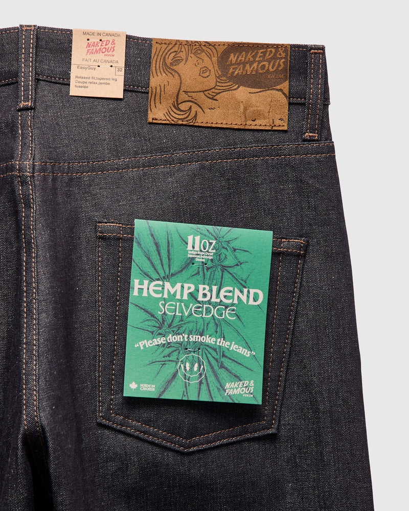 "Hemp Blend" 11oz Selvedge Denim - Easy Guy Fit