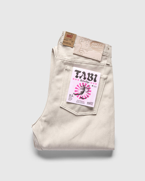 "Tabi" 11.5oz Off White Selvedge Denim - Weird Guy Fit