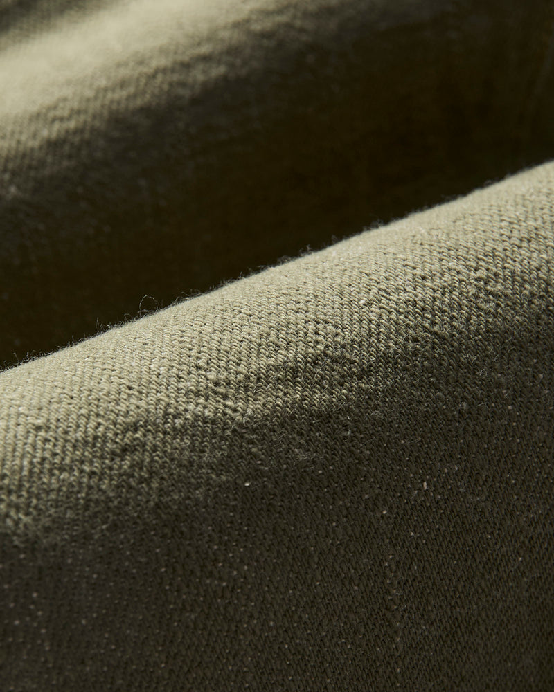 266-OLD18 "Olive" 18oz Low Tension Olive Selvedge Denim - Relaxed Straight Fit