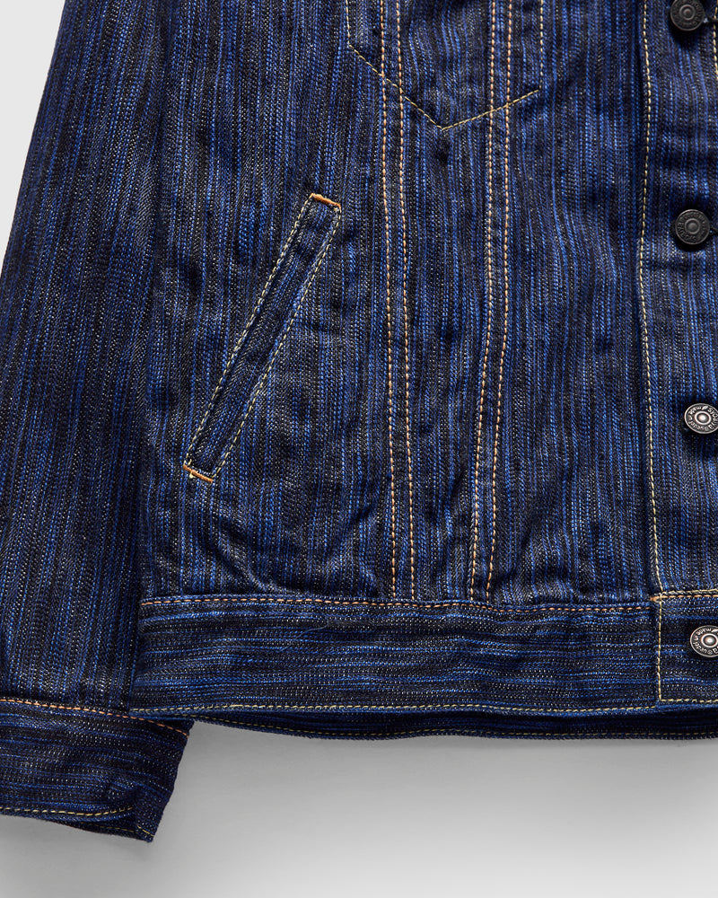 "Dark Waterfall" 14.5oz Type-3 Denim Jacket in Indigo